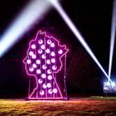 Warwick Castle’s Christmas light trail has been touching the hearts of many visitors with its tribute to Her Majesty Queen Elizabeth II. Photo supplied by Warwick Castle