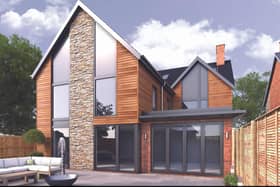 Rear view of the property. CGI.