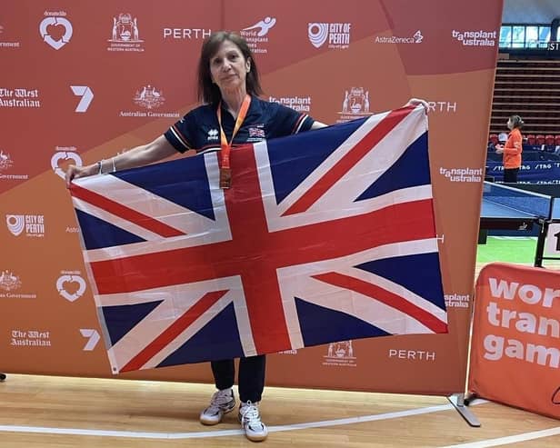 Boryana Nankova won the Gold Medal in the Women's Table Tennis Singles competition at the World Transplant Games 2023 in Perth. Picture supplied.