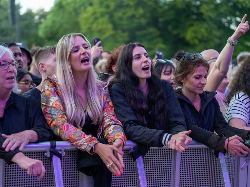 Music fans watching acts perform at Warwick Castle on Sunday, July 21. Photo by David Jackson.
