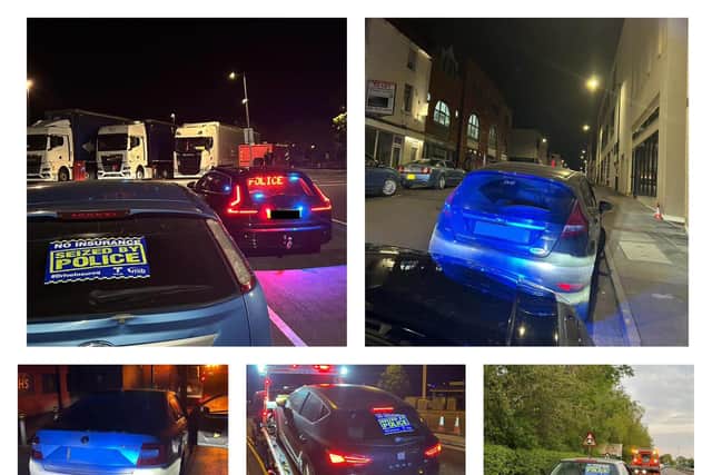 The vehicles were seized.