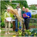 Maggie Field, Kenilworth Town Clerk with Chris Coton Chairman of the Kenilworth Allotment Tenant’s Association and Ann Barry a committee member of the Kenilworth Allotment Tenant’s Association at the Odibourne Allotments site. Photo by Mike Baker