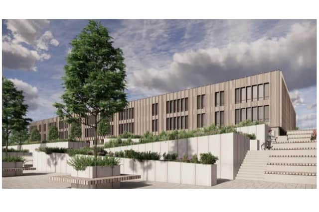 A CGI of how the New Oakley school will look. Picture supplied.