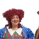 The stars of the Binley Woods panto include Zoe Alexander as Mrs Hawkins and Daniel Tilley as Long John Silver.