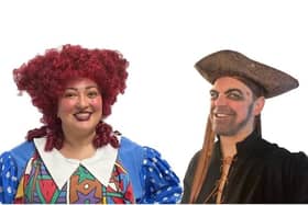 The stars of the Binley Woods panto include Zoe Alexander as Mrs Hawkins and Daniel Tilley as Long John Silver.