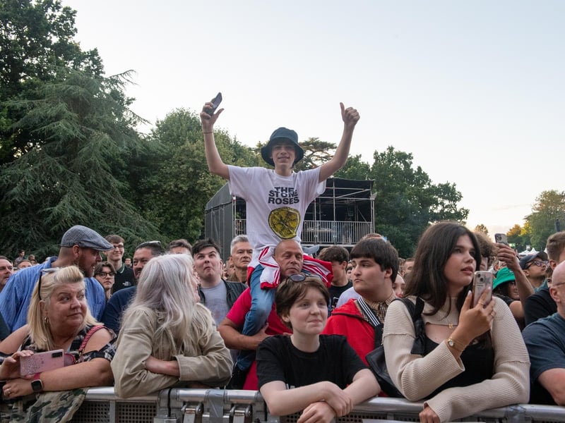 Music fans watching acts perform at Warwick Castle on Sunday, July 21. Photo by David Jackson.