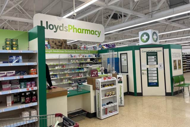 The familiar setting of Lloyds Pharmacy within Rugby Sainsbury's - but that is now set to close in the coming months.