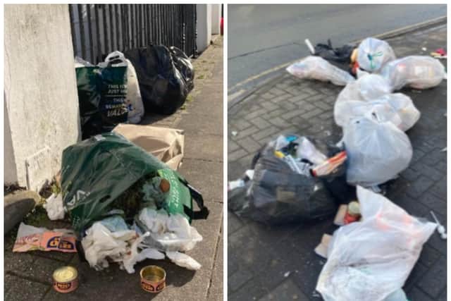 Photos of rubbish in the area, taken from a previous story on this issue.
