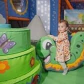 Enjoying the new play area.