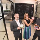 From left; Darren Tosh, Sian Smith and Sam Evans at Shakespeare Distillery