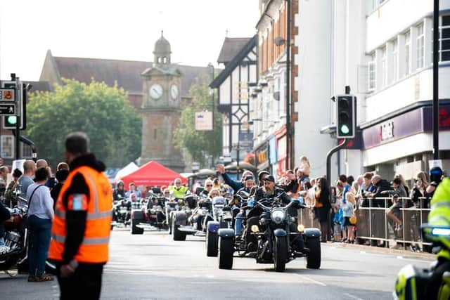 A library picture from a previous Rugby Bikefest.