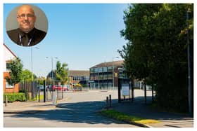 Andy Perry, headteacher at Aylesford School in Warwick has praised pupils for getting through 'a difficult day' after incidents outside the school site. Photos by Aylesford School and Mike Baker