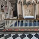 The sanctuary kneeler in the Beauchamp chapel at St Mary's has worn out and needs replacing. Photo supplied