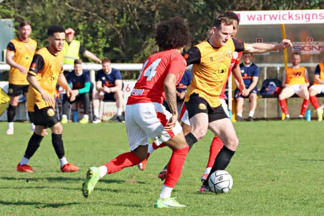 Joe Clarke on the ball for Brakes against Brackley PICTURES BY SALLY ELLIS