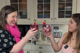 Molly Ollys founder Rachel Ollerenshaw on the set of Bia's Kitchen Show with Bianca Rodrigues-Perry.