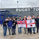 Oldham Athletic fans at Rugby Town FC (Photo by The Oldham Groundhopper)