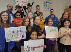 Gap youth club children and youth workers say a big thank you to National Lottery players for raising money to fund Warwick youth clubs. Photo supplied