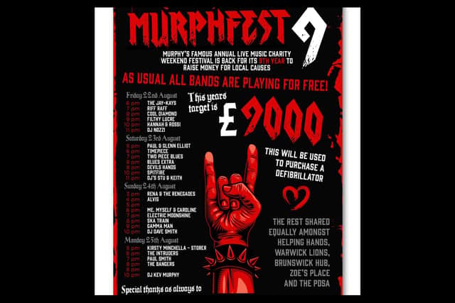 A poster for Murphfest 9. Slots are still available for bands and musicians to come along and play. Picture supplied.