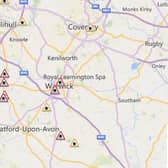 Heavy rain from Storm Babet has led to flood warnings near Leamington and Warwick.