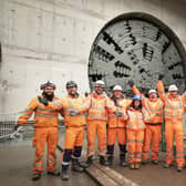 HS2's BBV team celebrate the breakthrough. Picture courtesy of HS2.