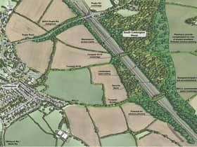 HS2's updated designs for the section of the line which goes through South Cubbington Wood. Image courtesy of HS2.