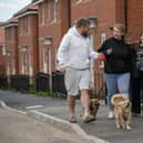 B&DWM - SGB-25343 - The Thrower family walking the dogs at Saxon View in Nuneaton