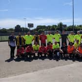 The Leek Wootton FC Managers team and the Worldwide FC team