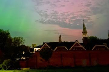 Nicky Stevenson sent in this photo of the Northern Lights over Clapham Terrace School in Leamington.