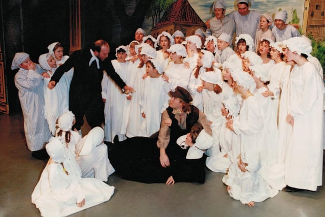 Spa Theatre Company's senior cast members in Hans Andersen in 1995. Credit: Spa Theatre Company