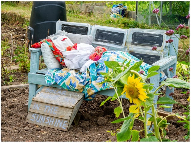 One of the scarecrows created ahead of the open day. Photo by Mike Baker