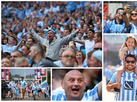 Coventry fans at Wembley in 2017 and 2018