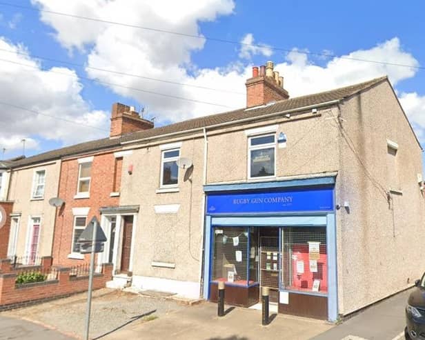 The adjoining house and shop on the corner of Lawford Road and Round Street in Rugby that developers hope to convert. Photo: Google Street View.