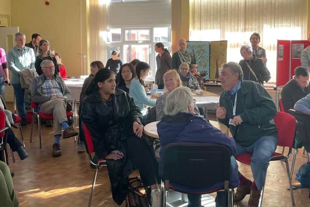 Standing room only at the repair hub. Picture: Josh Neicho, Local Storytelling Exchange