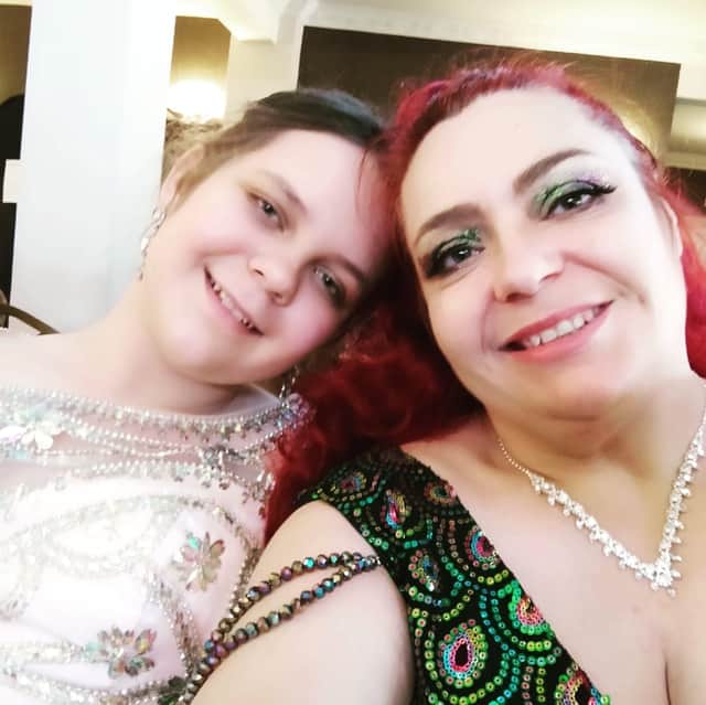 Louise Brady (right) with her daughter Kendra, who was crowned Junior Miss Rugby and going to be a judge for the carnival queen competition.