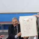 Dr Shera and Cllr Barbara Brown with Rugby Labour Roll of Honour.