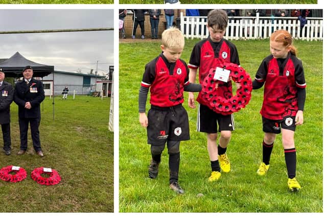 Paying respects on Remembrance Sunday.