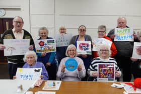 Over 60’s at The Gap Lunch Club thank Severn Trent for helping to fund their activities. 
