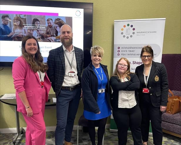 Charlotte Smith (WSES Team Manager at Warwickshire County Council), Steven Convery (Business Skills Advisor at Warwickshire County Council), Kirstie Kennedy (HR Manager at Lisi Aerospace), Rhiannon (HR Administrator at Lisi Aerospace) and Claire Dougan (WSES Employment Support Advisor at Warwickshire County Council.