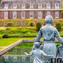 The statue of Diana Princess of Wales in the Sunken Garden of Kensington Gardens