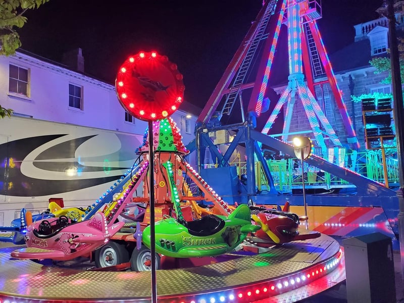 Rides were set up in the town centre for the annual Mop fair.