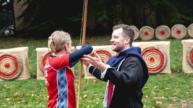 Emelia Hughes and Gareth Yearley at Warwick Castle