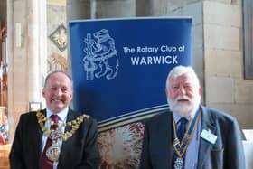 Mayor Cllr Dave Skinner with Rotary President Dick Dixon