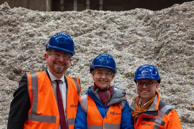 John Slinger MP, Environment Minister Mary Creagh MP and SUEZ Chief Sustainability Officer Dr Adam Read MBE