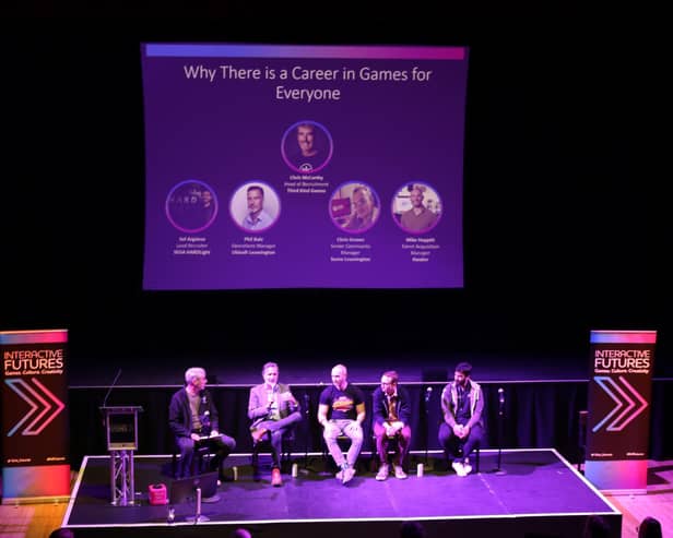 The panel at the Interactive Future event. Photo supplied
