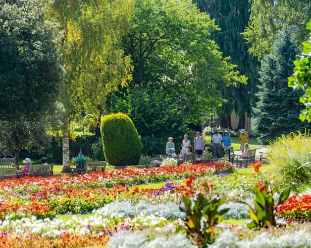 Visitors in Jephson Gardens in Leamington. Photo by Mike Baker