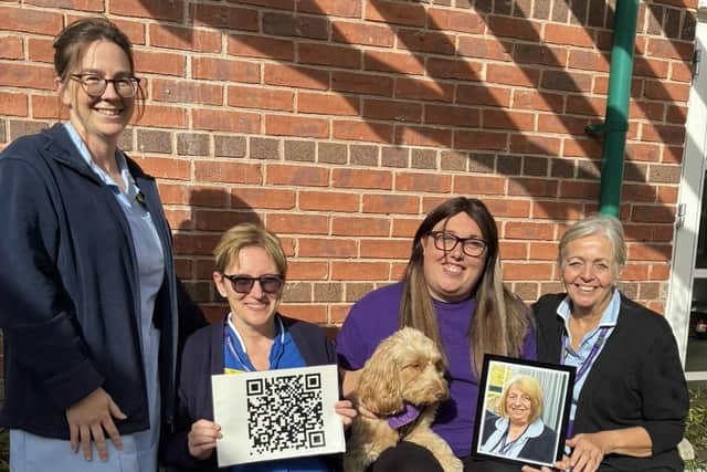 Alex Pearson (centre) will be taking on a walking challenge in memory of her mum, who worked at the Shakespeare Hospice. Photo supplied