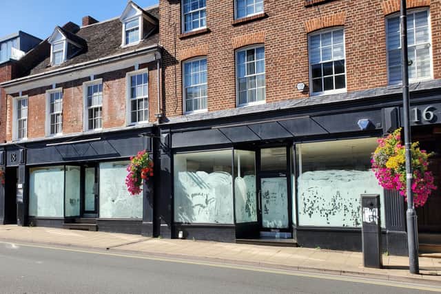 The former Honey Blue coffee shop site in High Street in Warwick. Photo by Geoff Ousbey