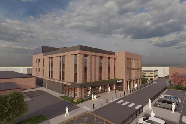 Visual of Warwick Hospital’s new main entrance and elective hub building. Photo supplied