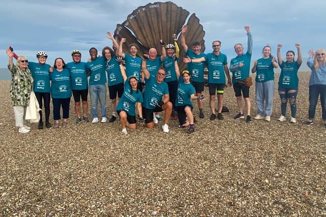 The 16-strong team of musicians and supporters spent four days cycling from Armonico Consort’s home in Warwick to Aldeburgh, Suffolk. Photo supplied