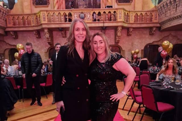 Gala Dinner- Tracy Richardson (L) presenting Somalates® and Nicola Rigby (R) presenting Fit X